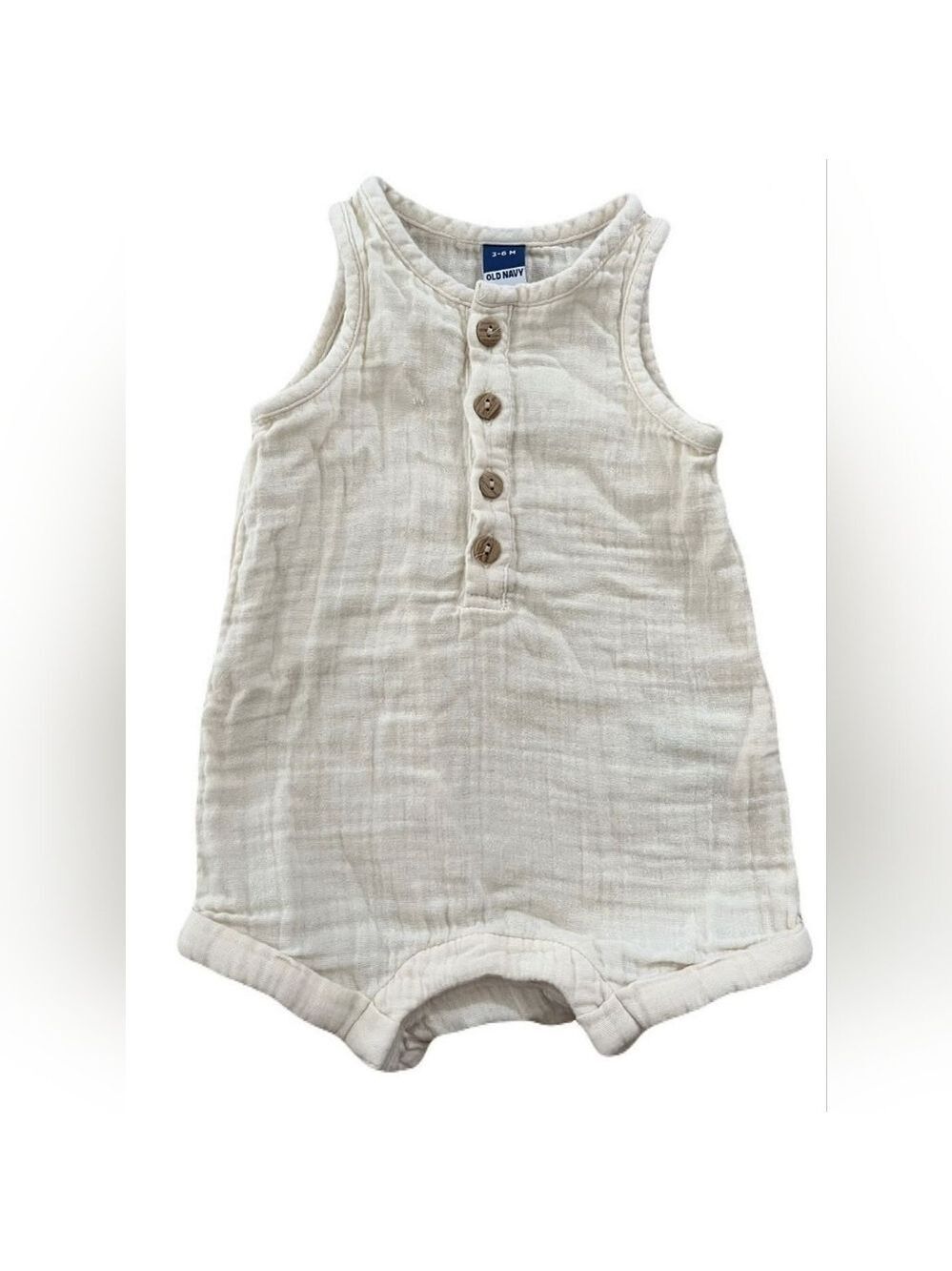 🩵 4/$20 Old Navy Cream Button-Up Romper